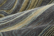 Amira Transitional Abstract, Blue/Ivory/Green
