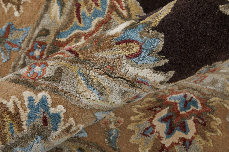 Prescott Traditional Floral & Botanical, Brown/Tan/Orange