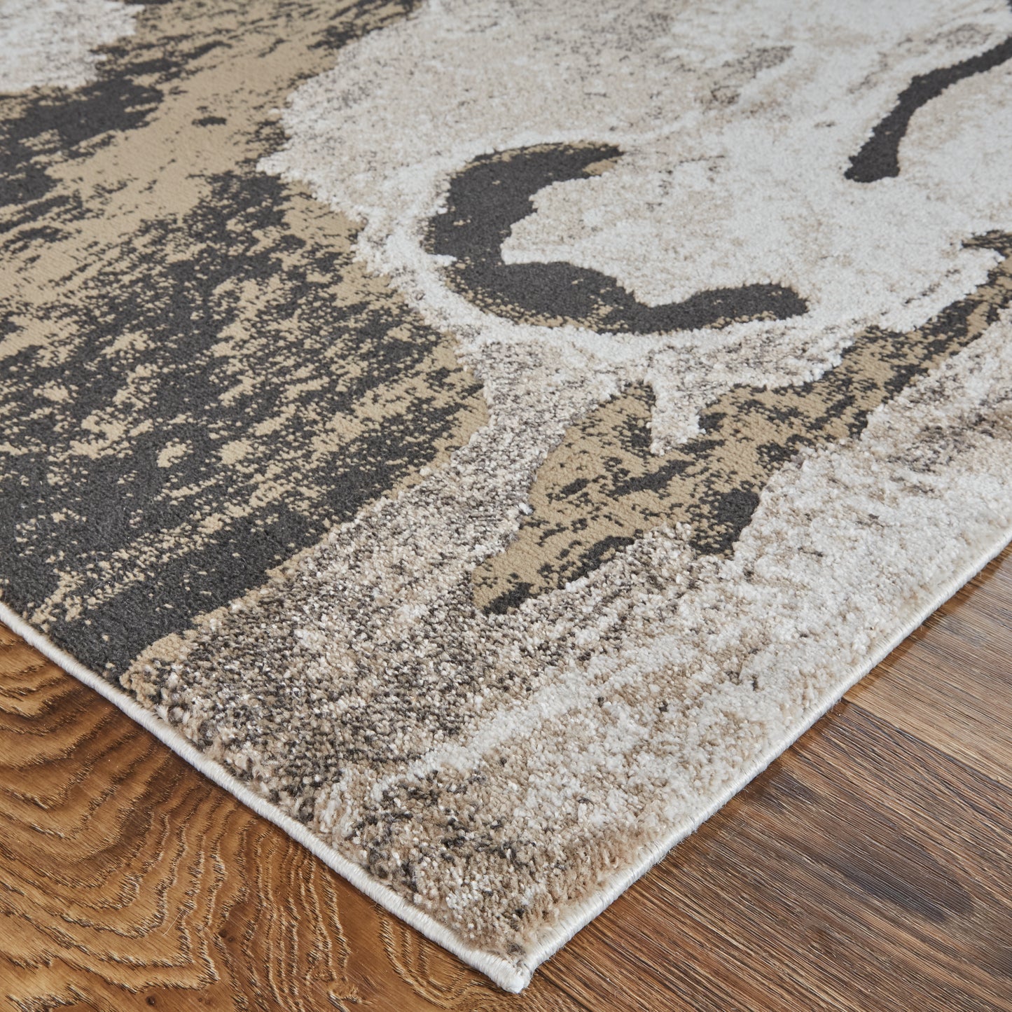 Vancouver Modern Abstract, Ivory/Brown/Taupe