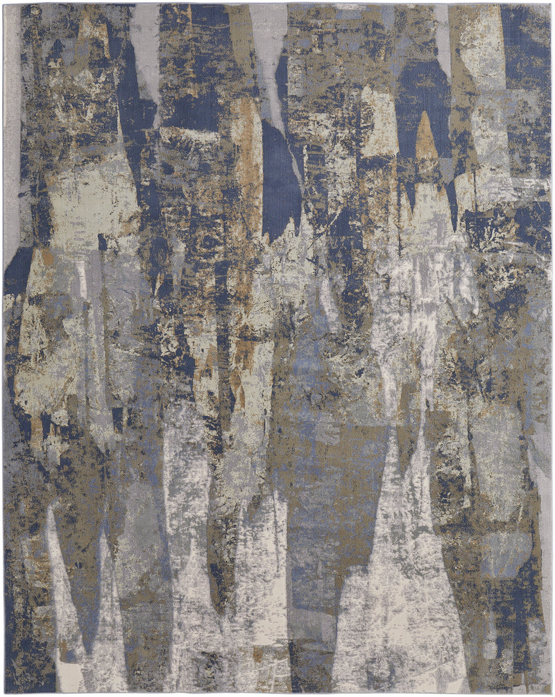 Clio Modern Abstract, Blue/Gray/Tan