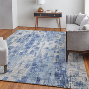 Eastfield Modern Abstract, Blue/Ivory