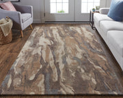 Amira Transitional Abstract, Brown/Gray/Tan