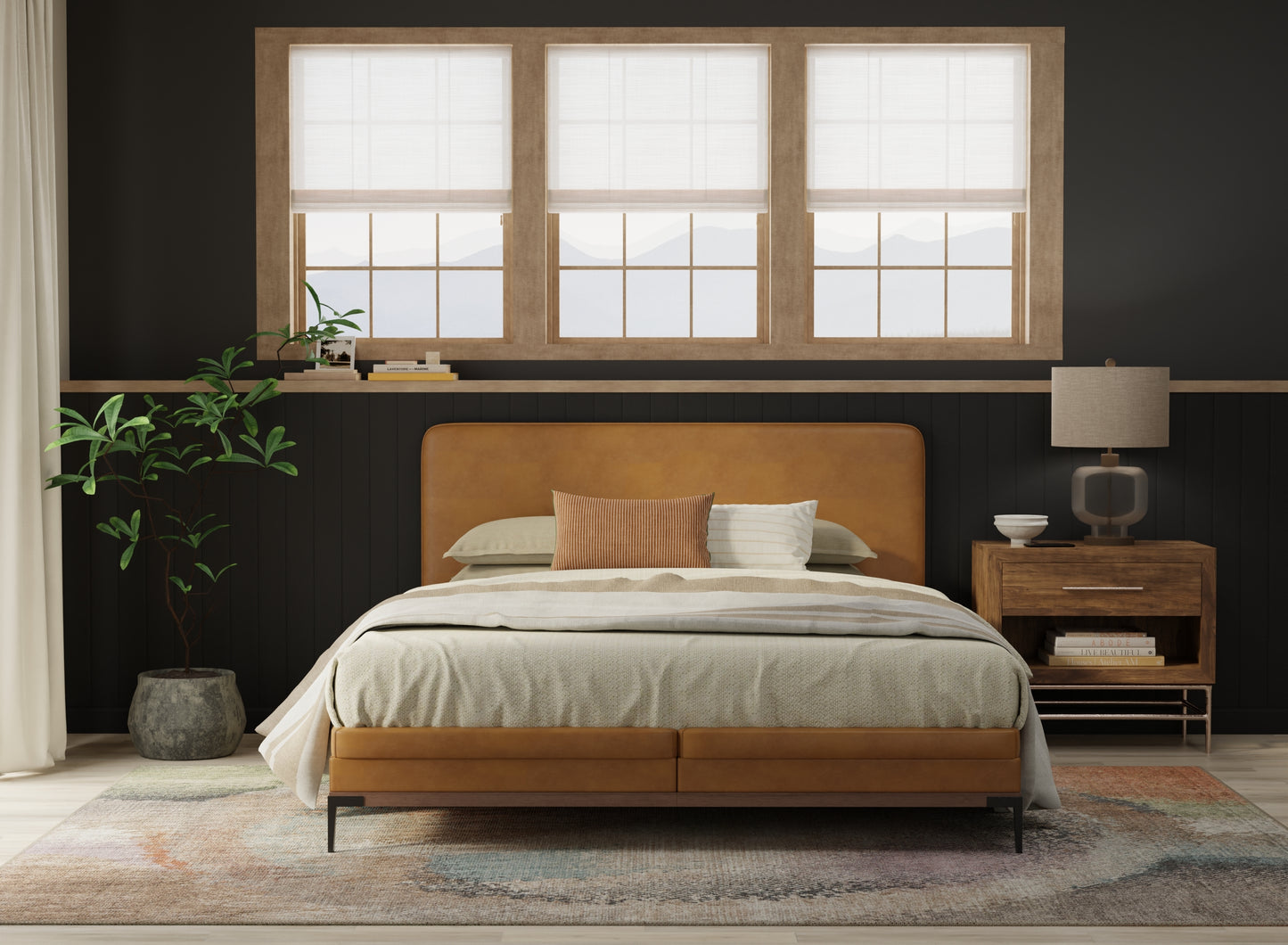 Eden Modern Abstract, Brown/Tan/Blue