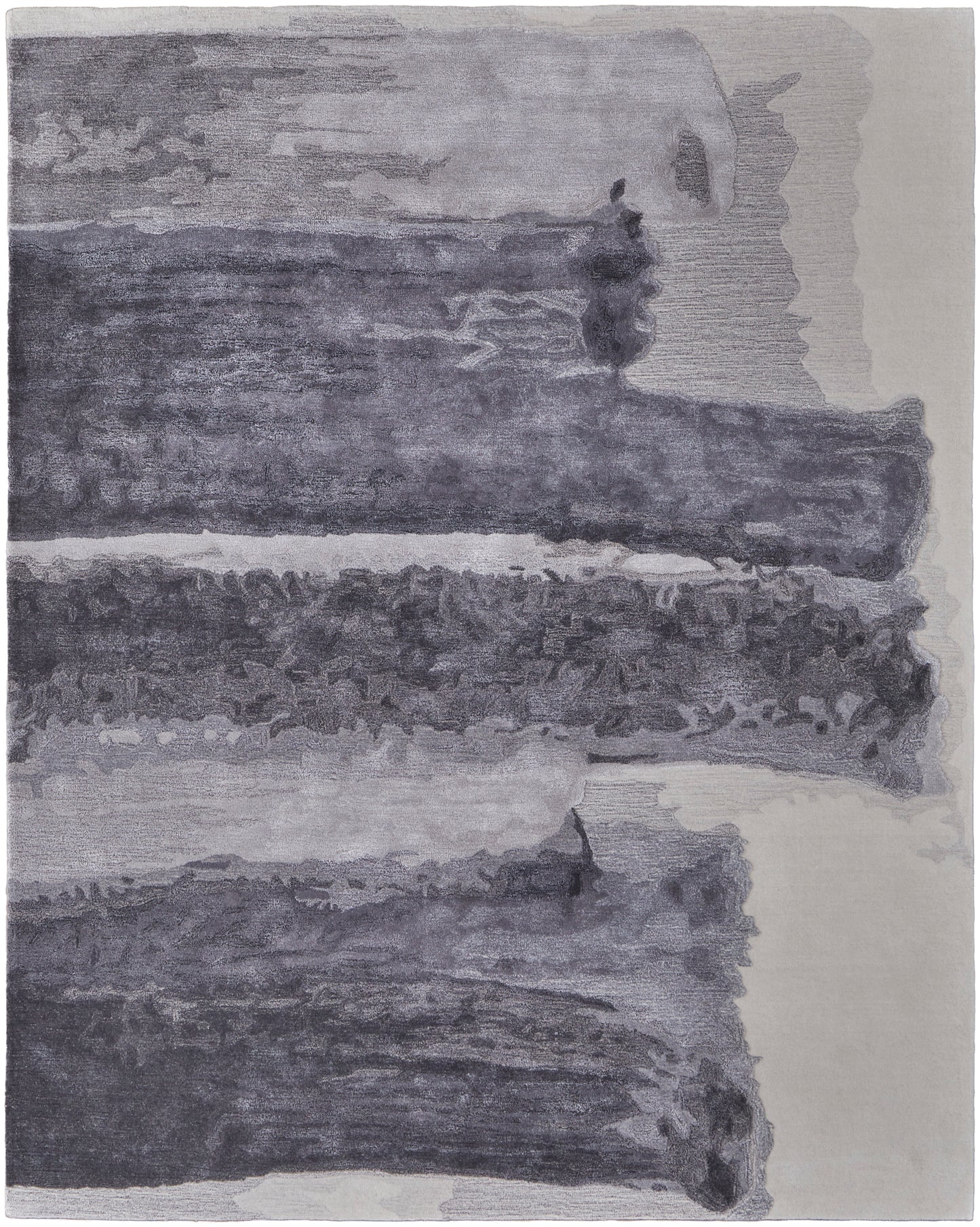 Anya Transitional Abstract, Gray/Blue/Ivory