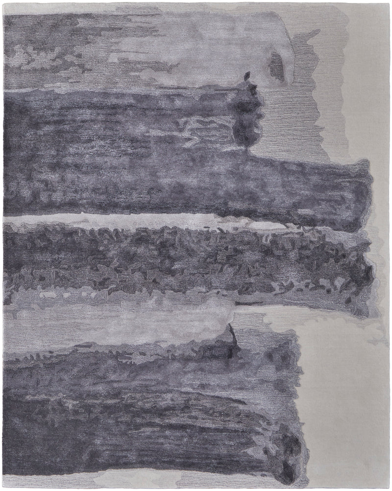Anya Transitional Abstract, Gray/Blue/Ivory