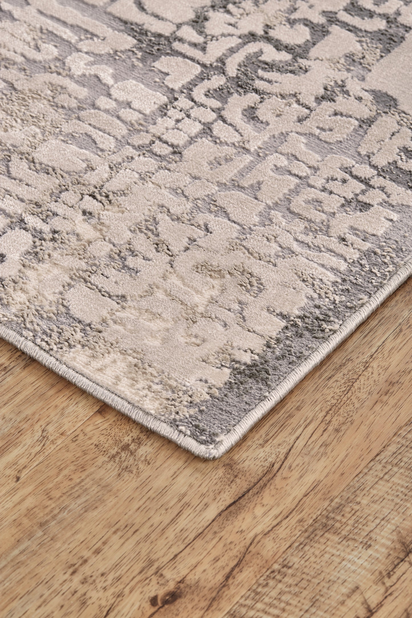 Prasad Modern Abstract, Gray/Ivory