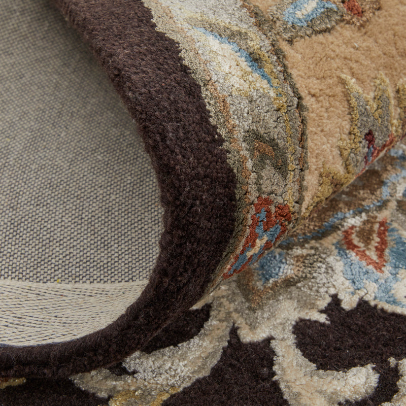 Prescott Traditional Floral & Botanical, Brown/Tan/Orange