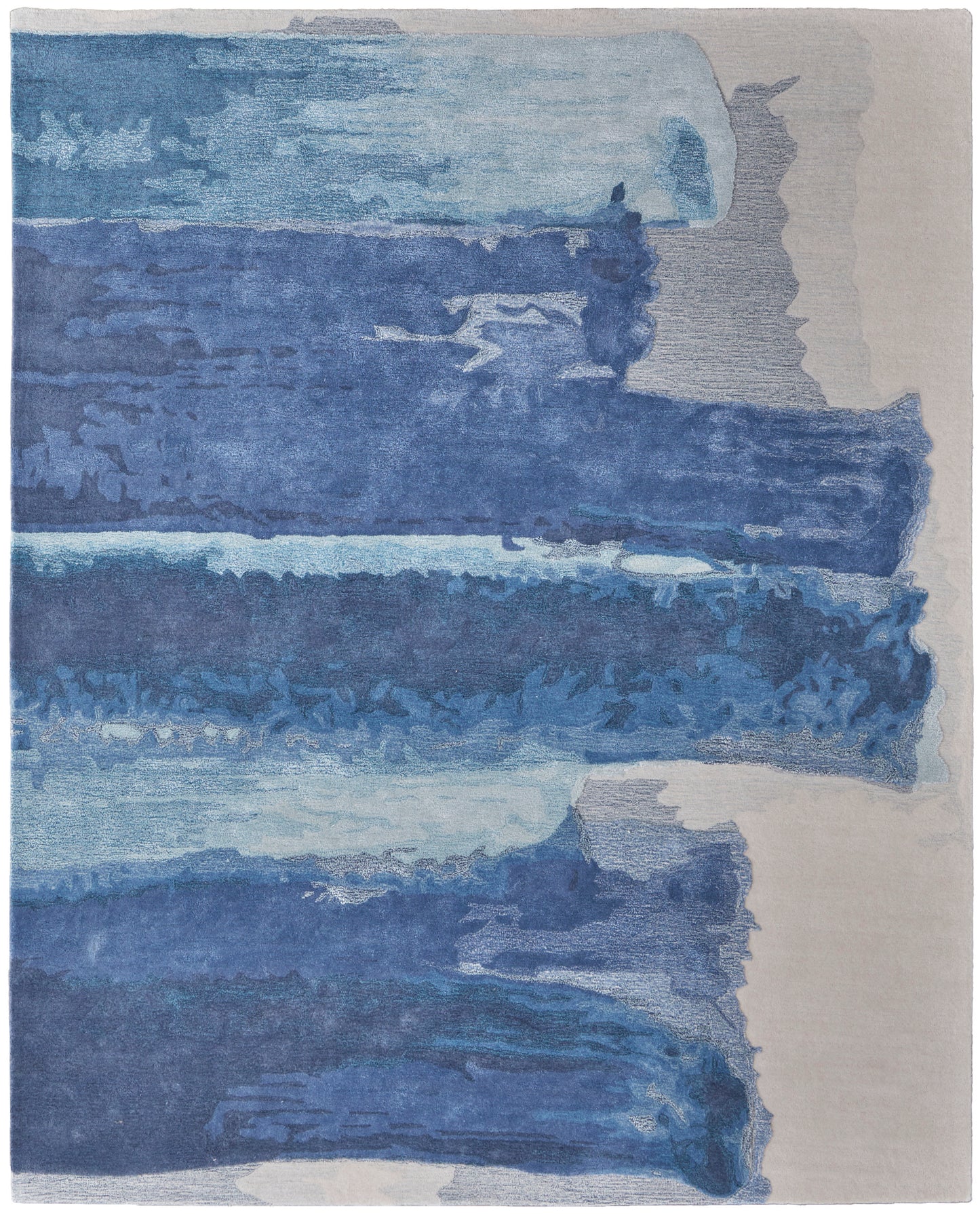 Anya Transitional Abstract, Blue/Ivory