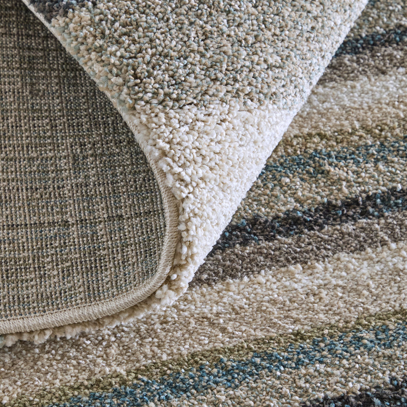 Richmond Modern Abstract, Ivory/Gray/Blue