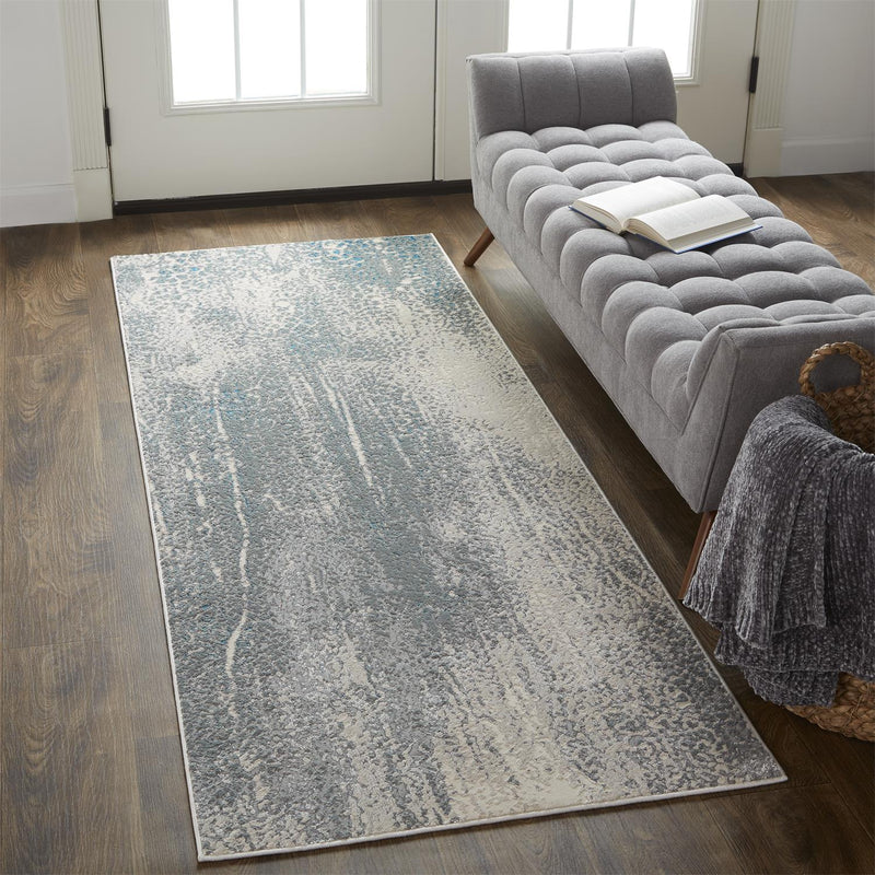 Azure Modern Watercolor, Gray/Blue/Ivory
