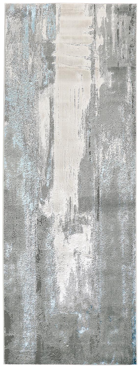 Azure Modern Abstract, Gray/Ivory/Blue