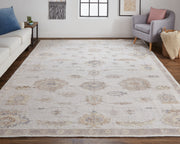 Wendover Transitional Oriental, Ivory/Orange