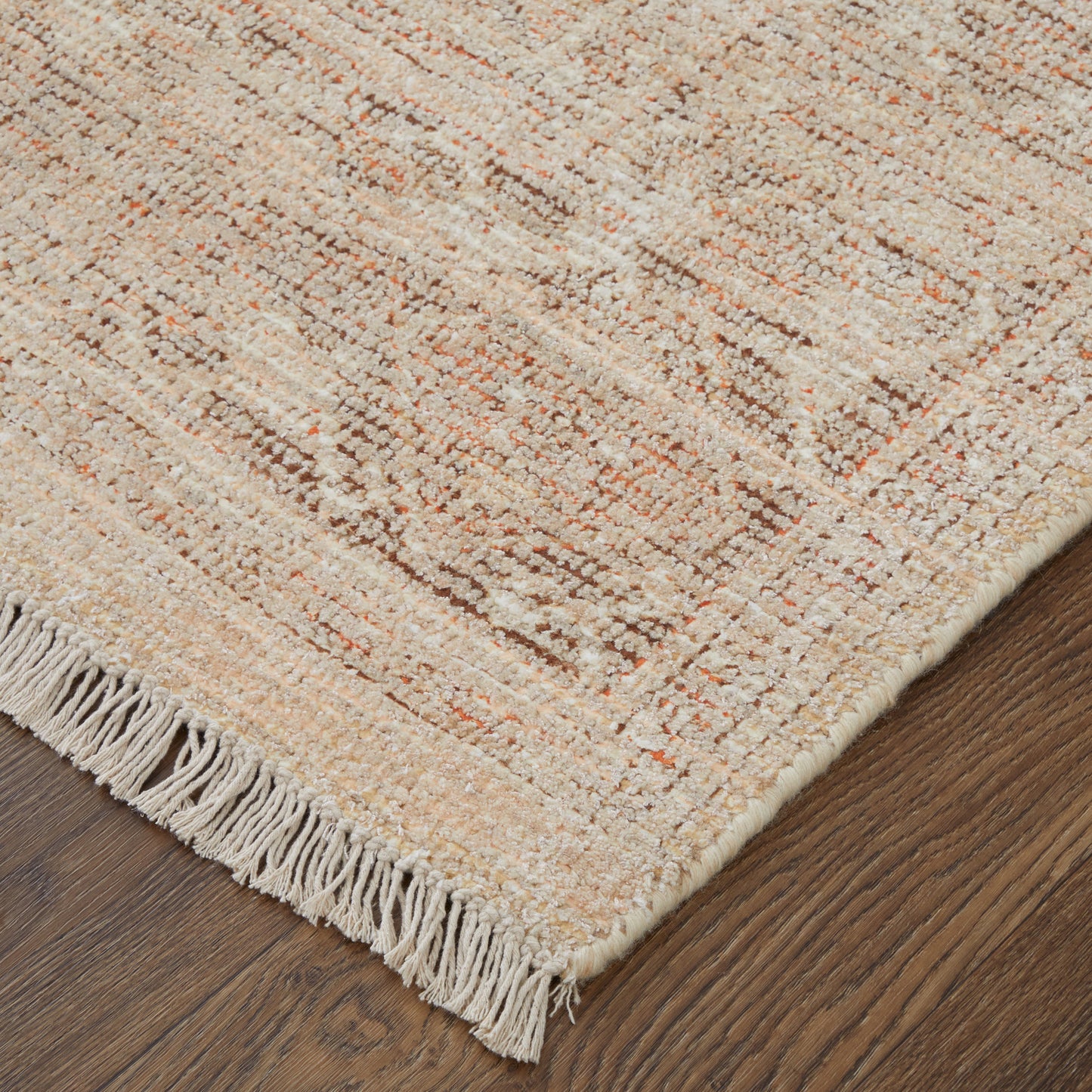 Caldwell Transitional Medallion, Orange/Tan/Ivory