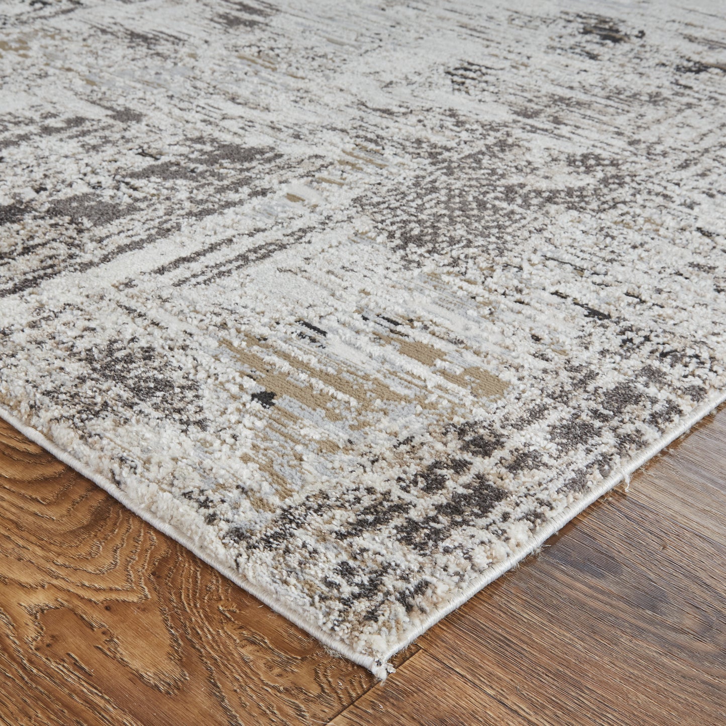 Vancouver Modern Abstract, Ivory/Gray/Brown