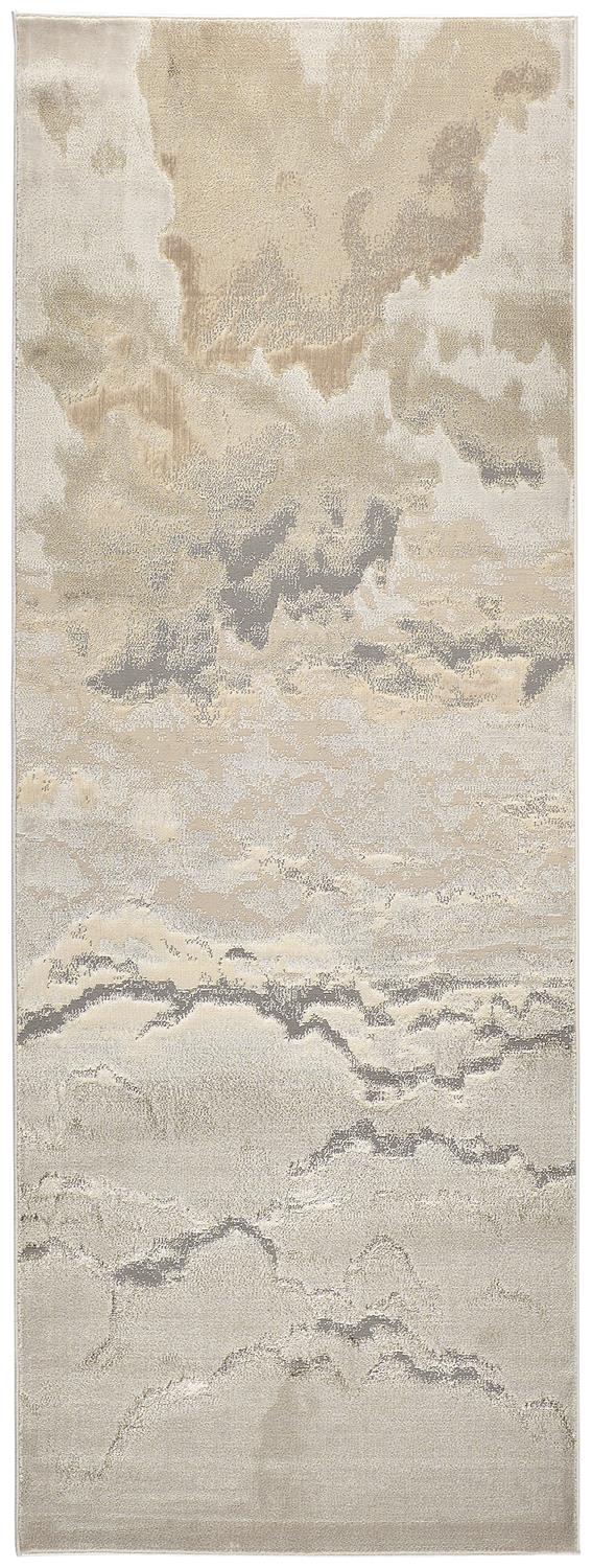 Aura Modern Abstract, Ivory/Tan/Gray
