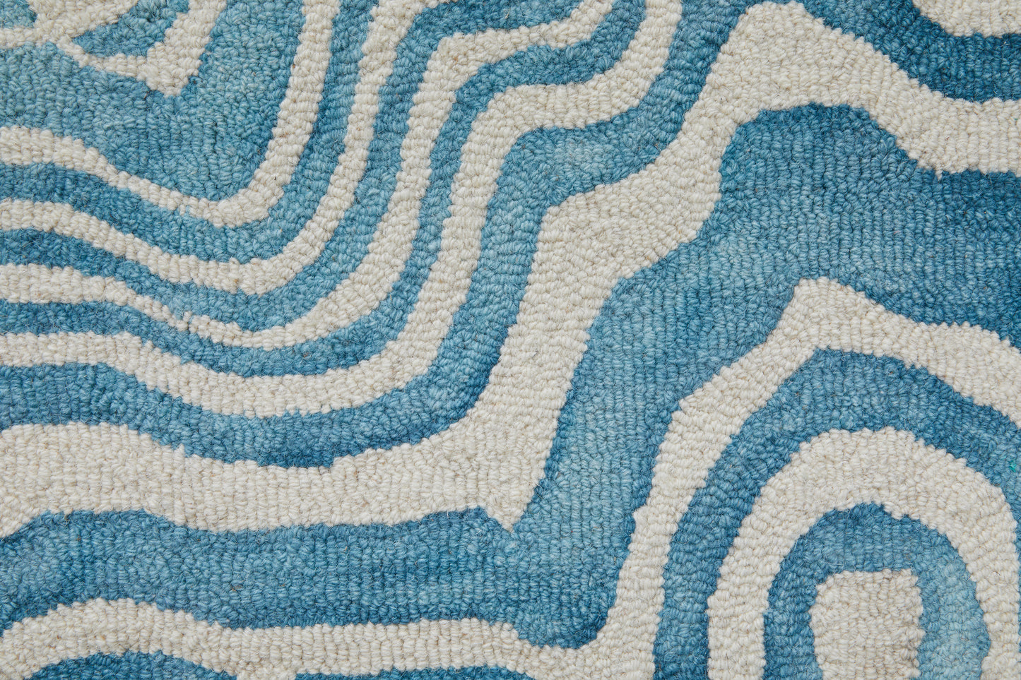 Lorrain Modern Abstract, Blue/Ivory