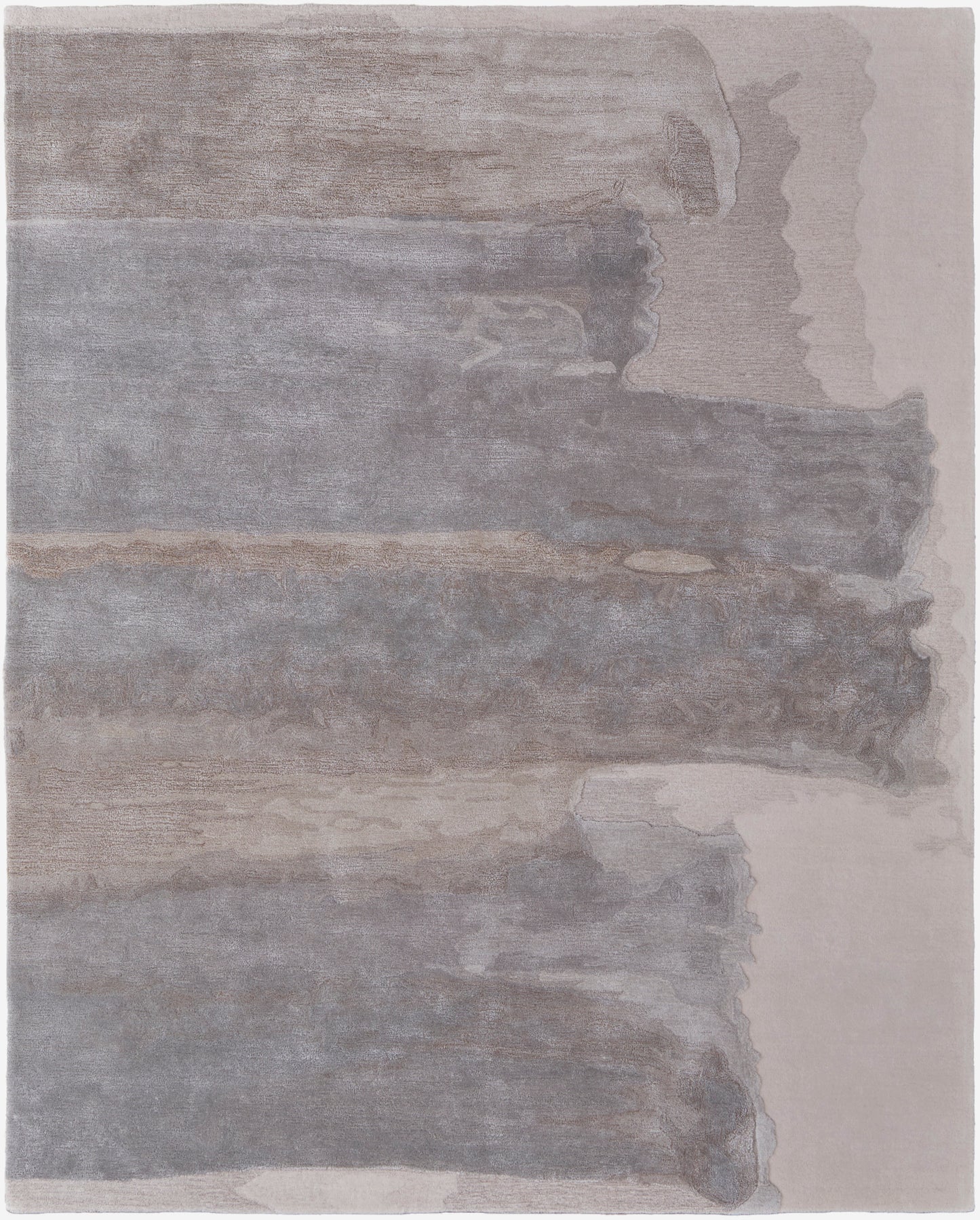 Anya Transitional Abstract, Ivory/Gray