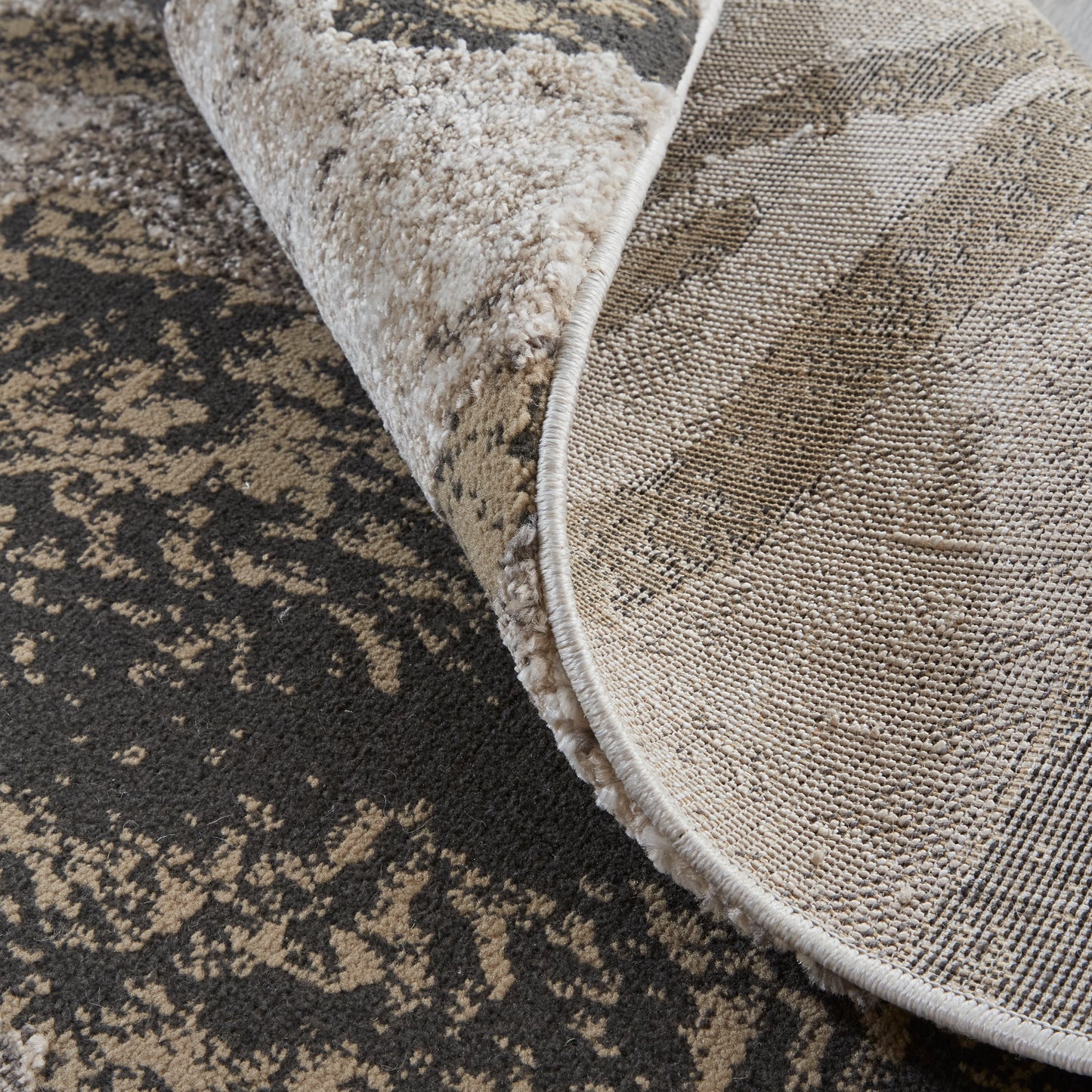 Vancouver Modern Abstract, Ivory/Brown/Taupe