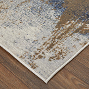 Clio Modern Abstract, Ivory/Blue/Brown