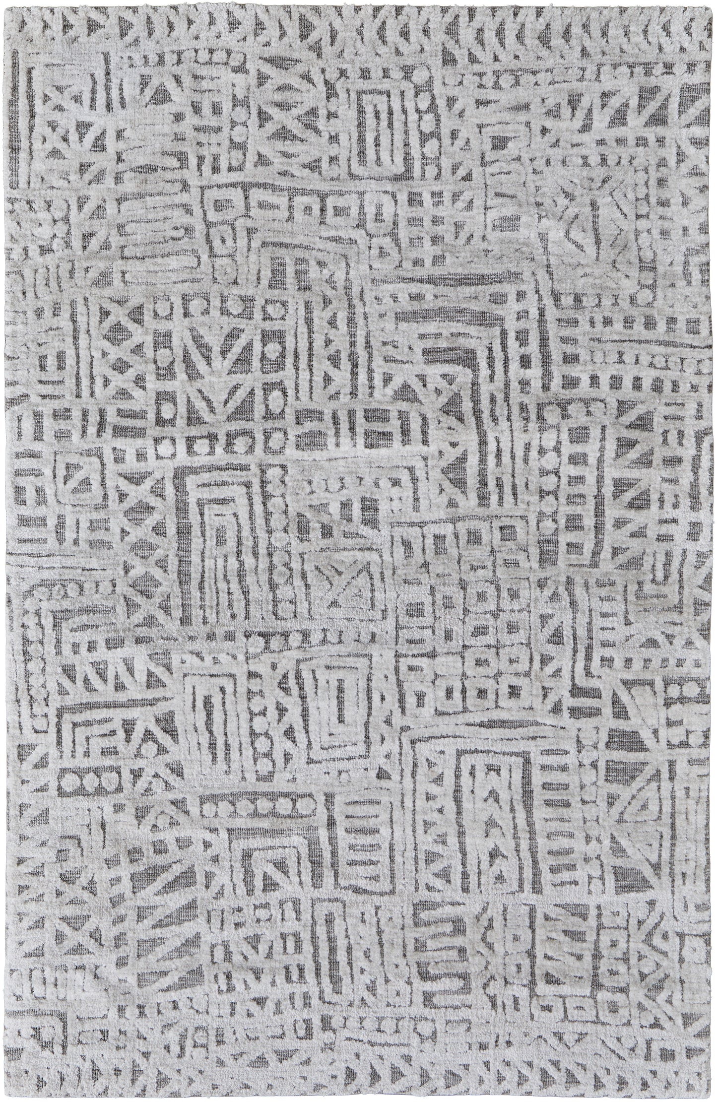 Colton Modern Abstract, Gray/Silver