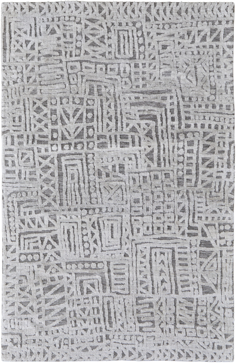 Colton Modern Abstract, Gray/Silver