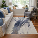 Switch Mandana Modern Abstract, Ivory/Blue 2 image