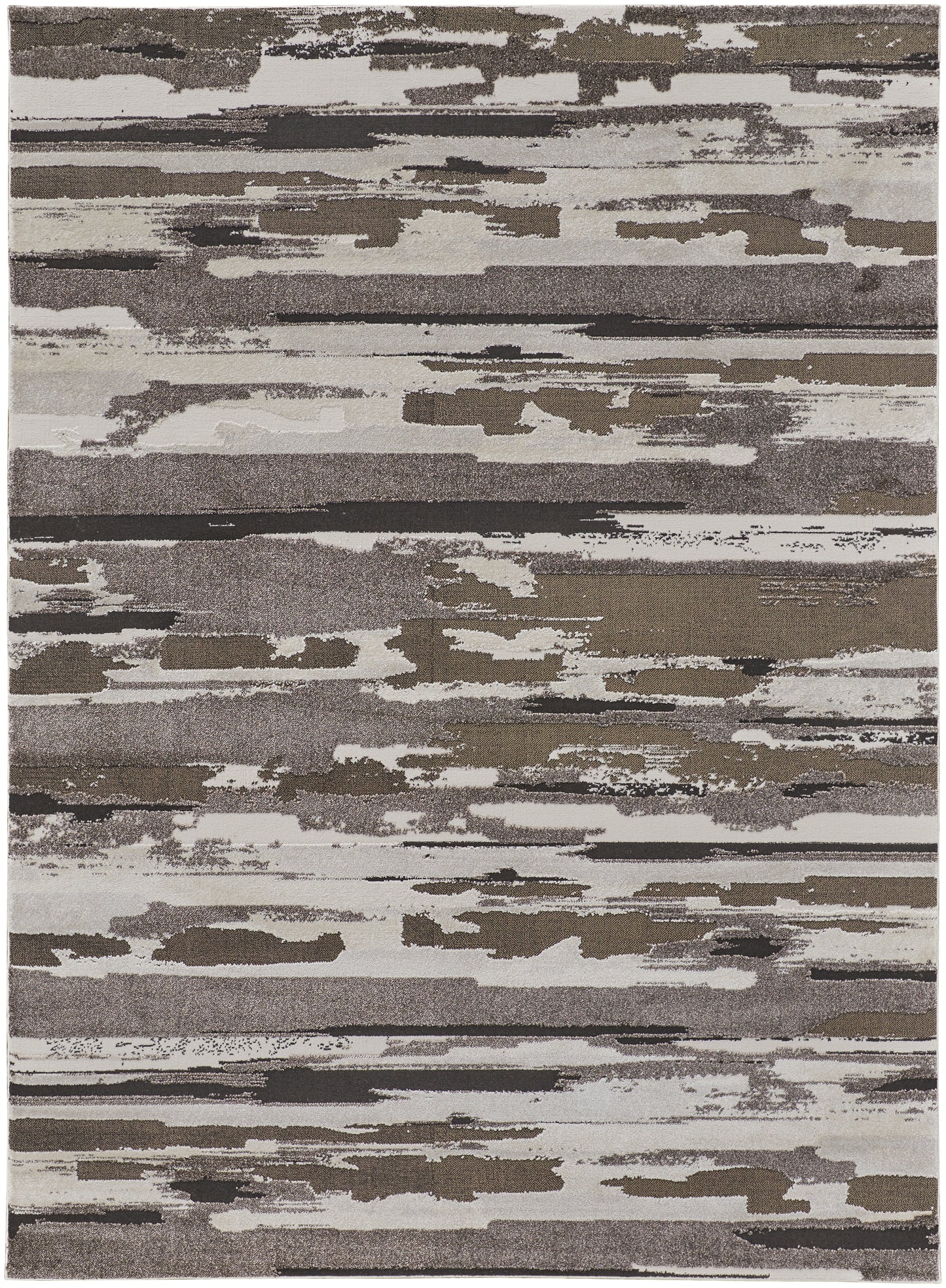 Vancouver Modern Abstract, Brown/Ivory