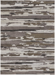 Vancouver Modern Abstract, Brown/Ivory