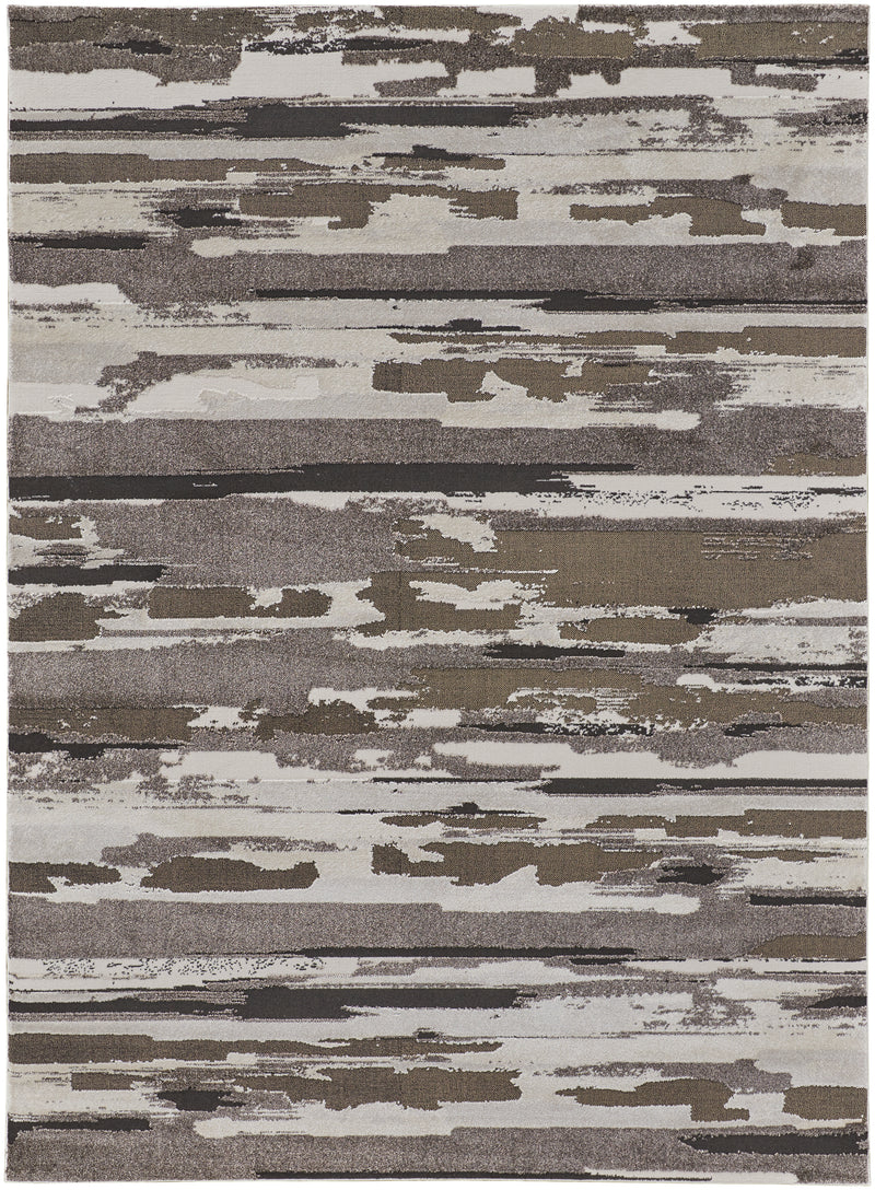 Vancouver Modern Abstract, Brown/Ivory