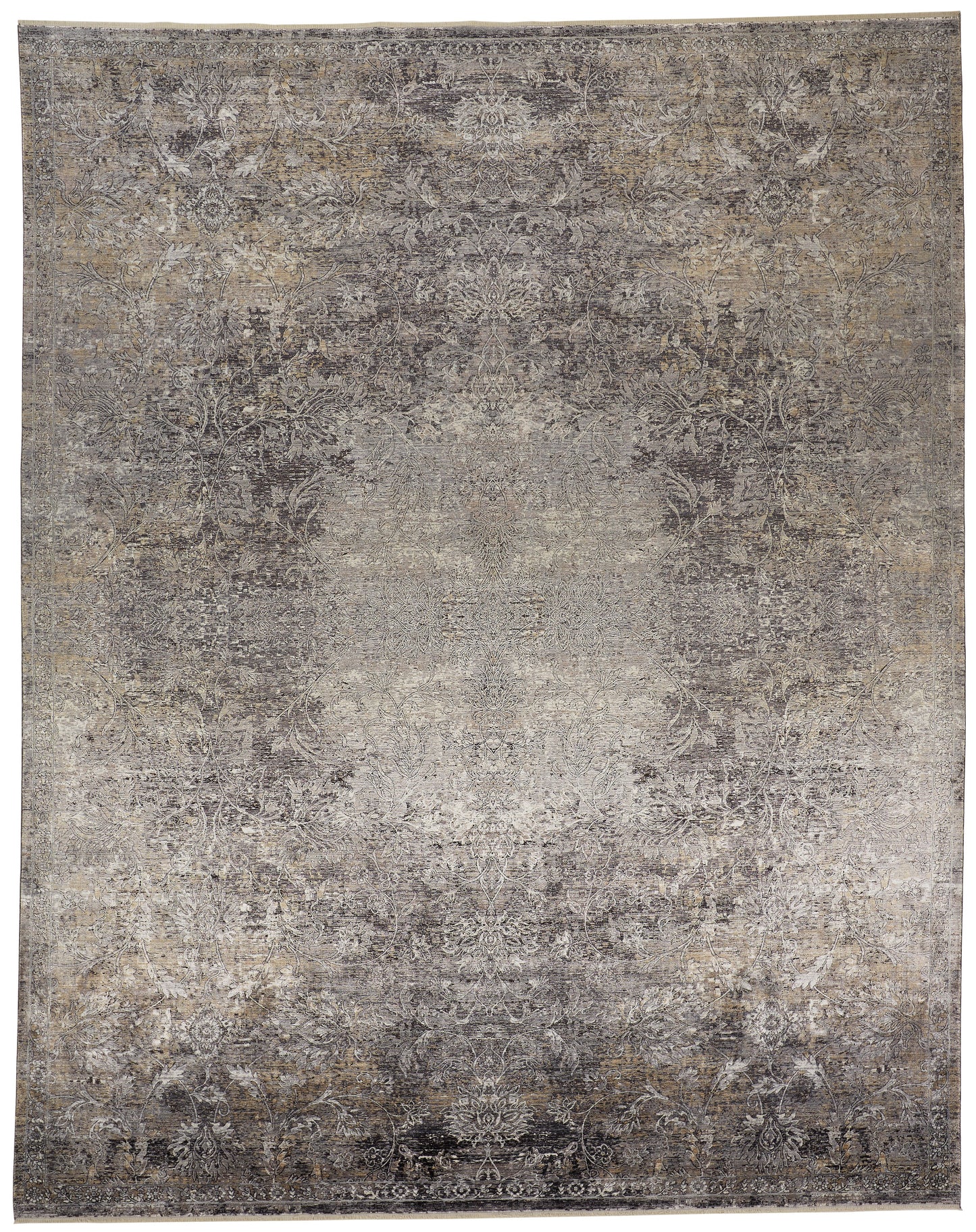 Sarrant Transitional Medallion, Gray/Ivory/Tan