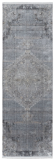 Sarrant Transitional Distressed, Gray/Silver/Ivory