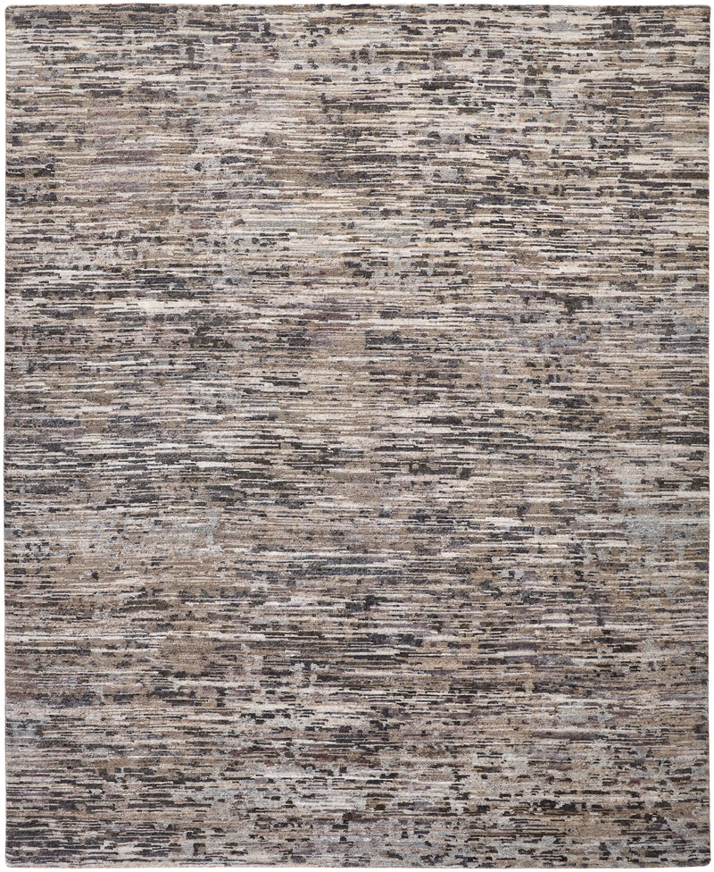 Conroe Modern Abstract, Gray/Blue/Silver