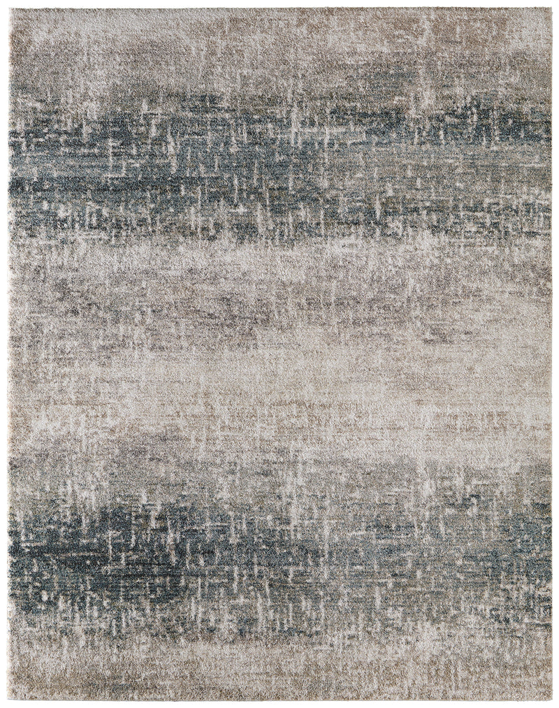 Richmond Modern Abstract, Ivory/Blue/Green