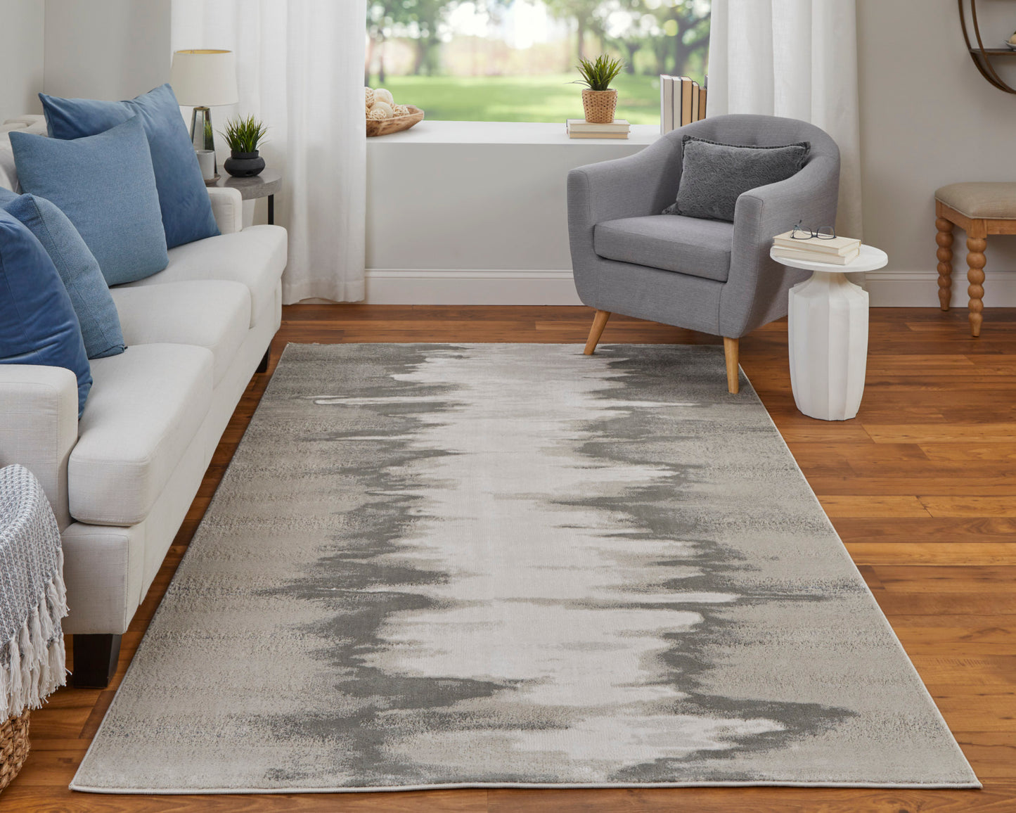Micah Modern Abstract, Gray/Taupe/Ivory