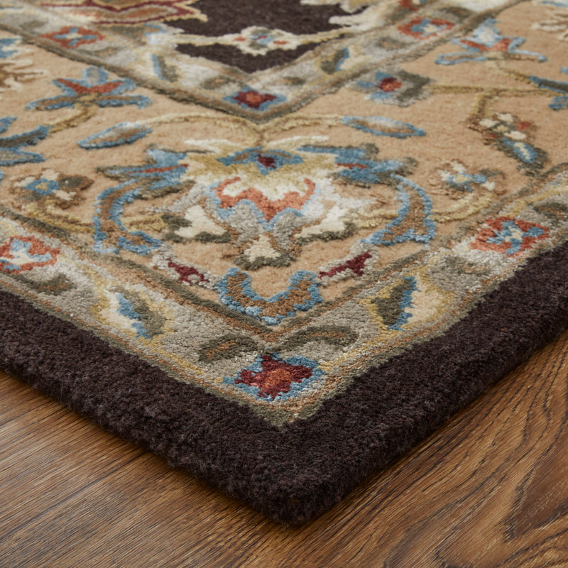 Prescott Traditional Floral & Botanical, Brown/Tan/Orange