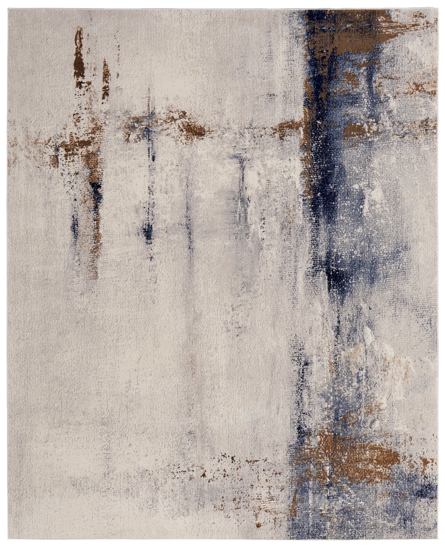 Clio Modern Abstract, Ivory/Blue/Brown