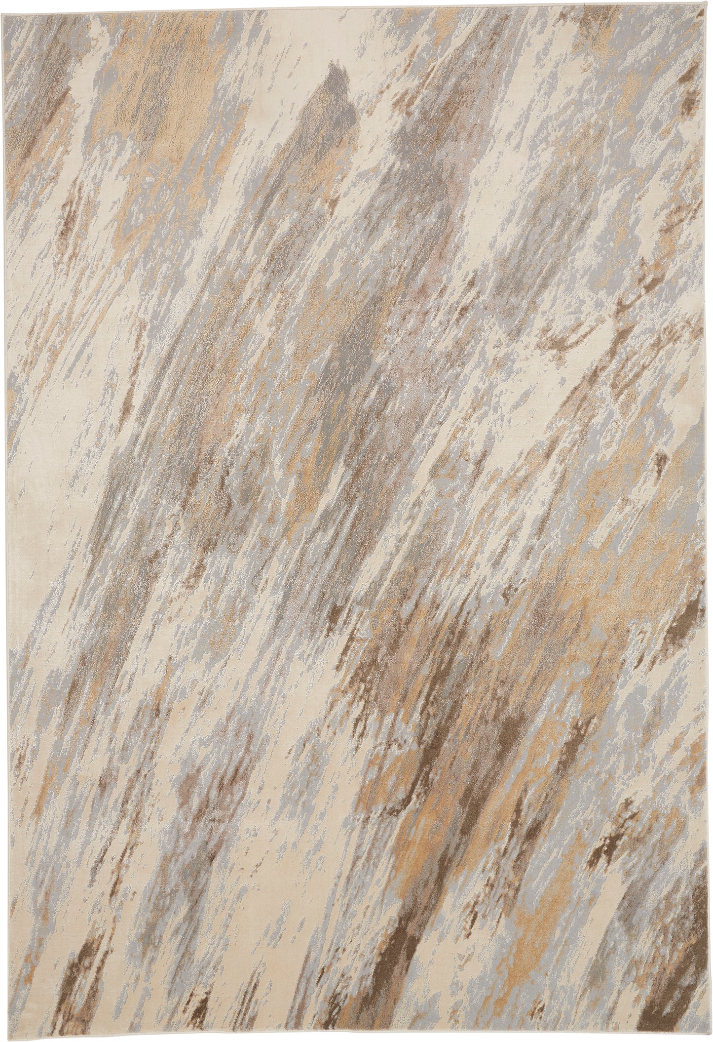 Parker Transitional Abstract, Ivory/Tan/Brown