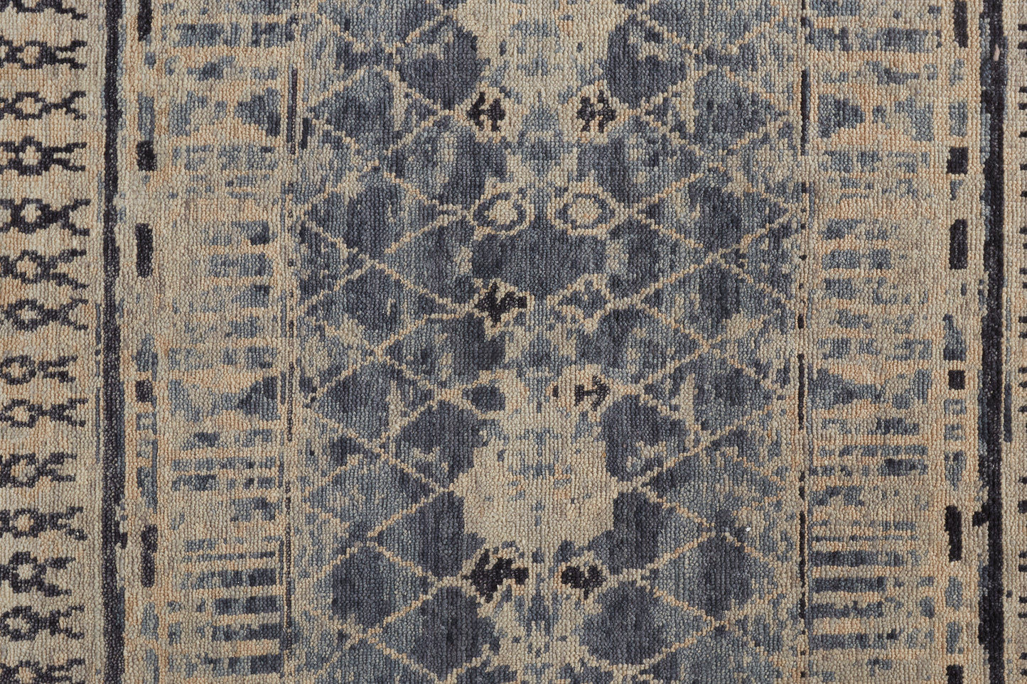 Palomar Transitional Trellis & Lattice, Blue/Gray/Ivory