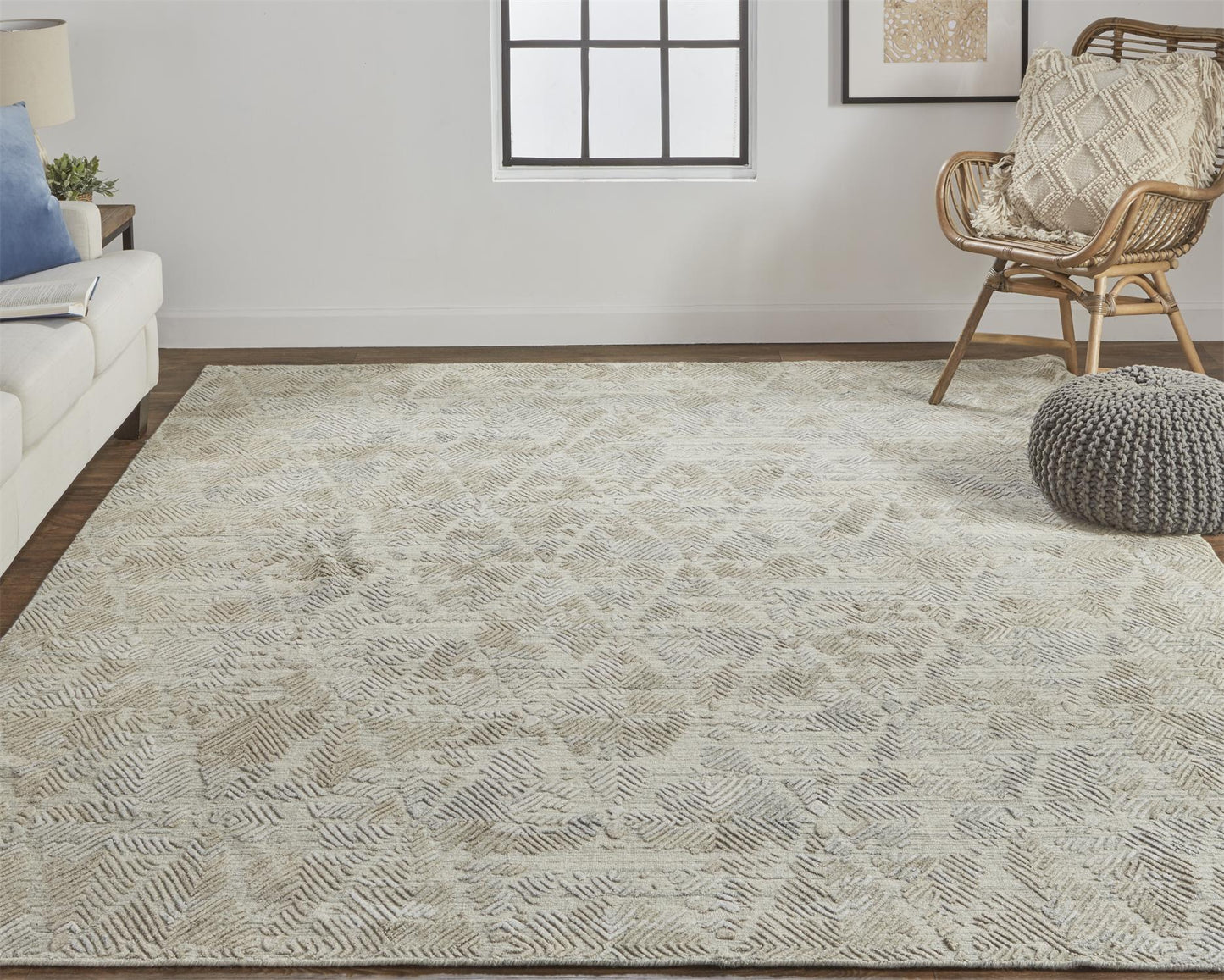 Elias Modern Abstract, Gray/Taupe