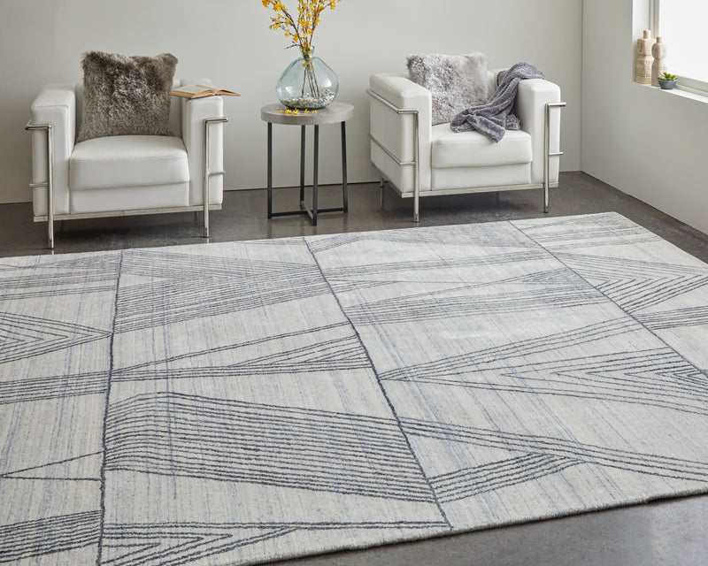 Whitton Modern Abstract, Ivory/Black