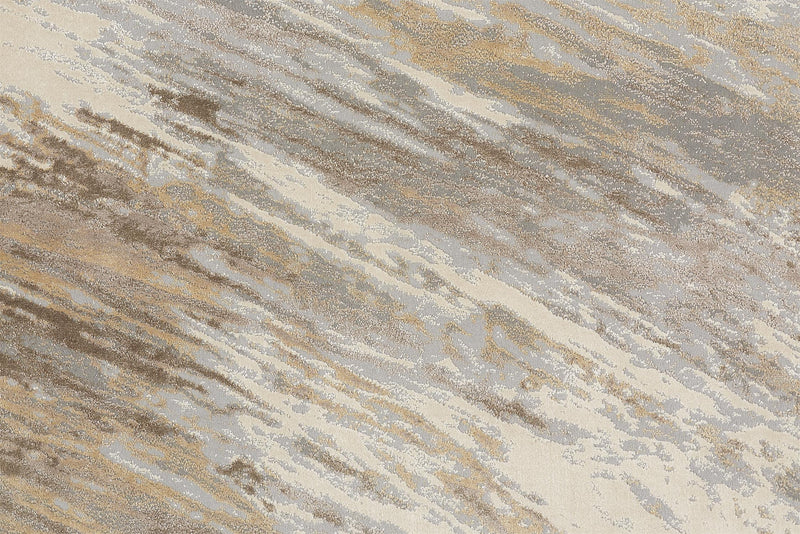 Parker Transitional Abstract, Ivory/Tan/Brown