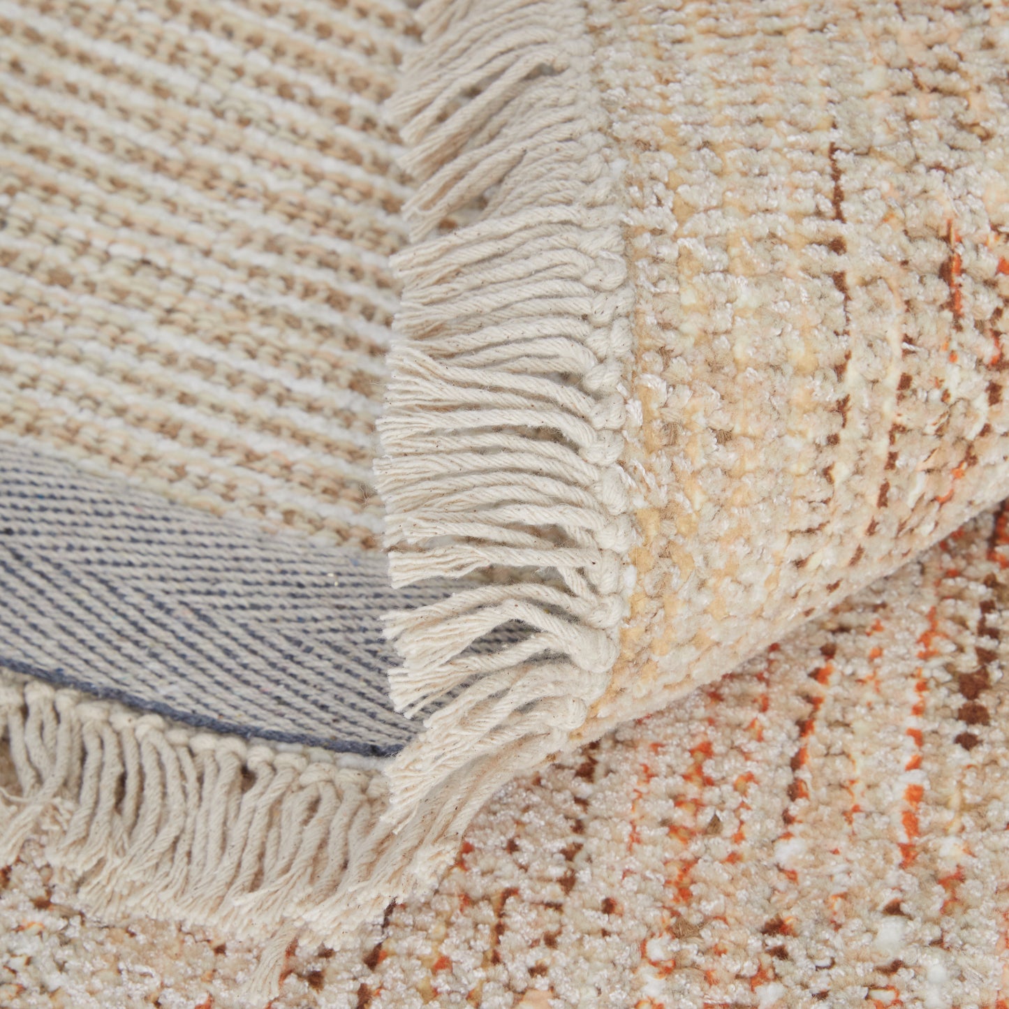 Caldwell Transitional Medallion, Orange/Tan/Ivory