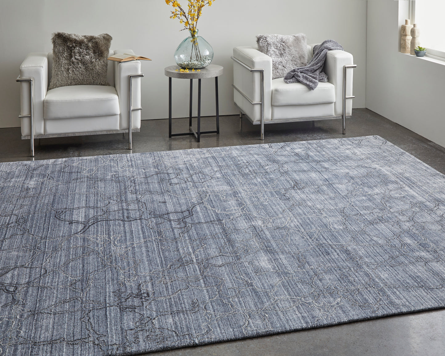 Whitton Modern Abstract, Gray/Blue