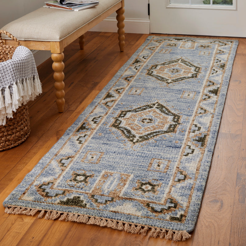 Fillmore Traditional Medallion, Blue/Green