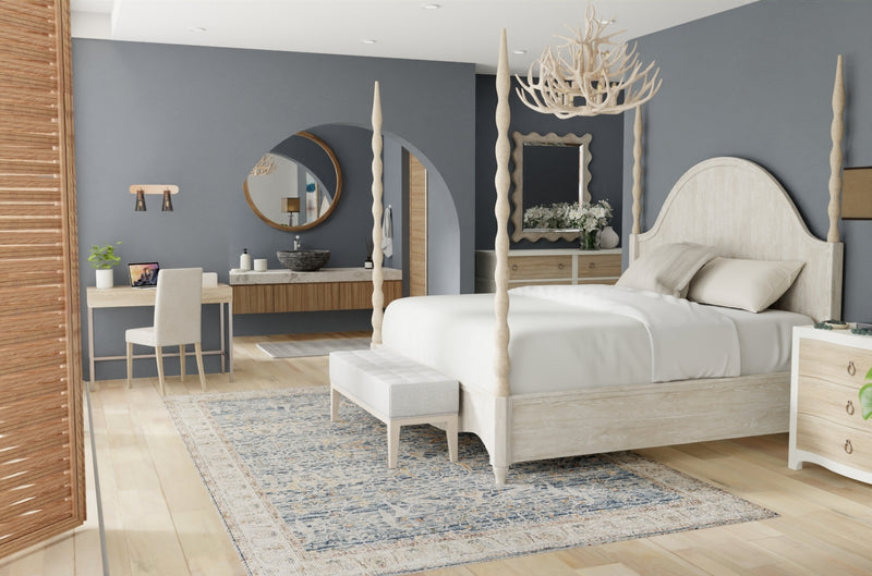 Pasha Transitional Ikat, Blue/Taupe/Ivory