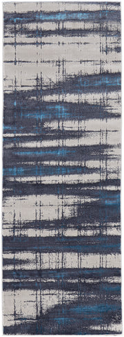 Indio Modern Abstract, Ivory/Blue/Gray