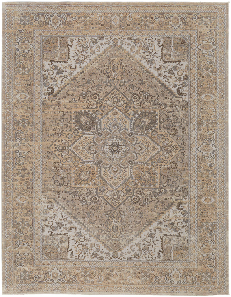 Celene Traditional Medallion, Brown/Ivory/Tan