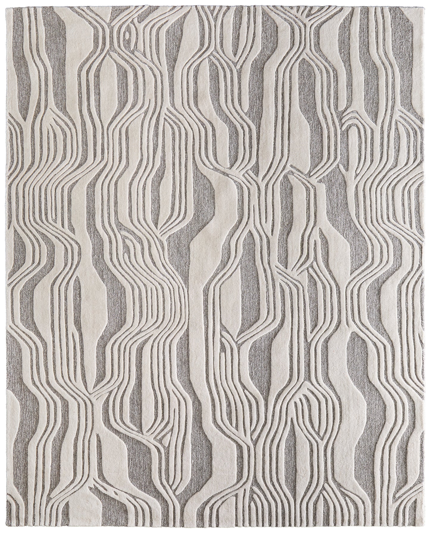 Kimball Transitional Abstract, Ivory/Gray