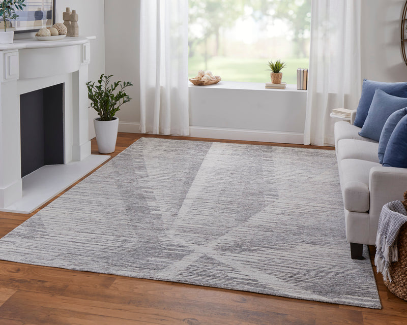 Brighton Modern Abstract, Ivory/Taupe/Silver