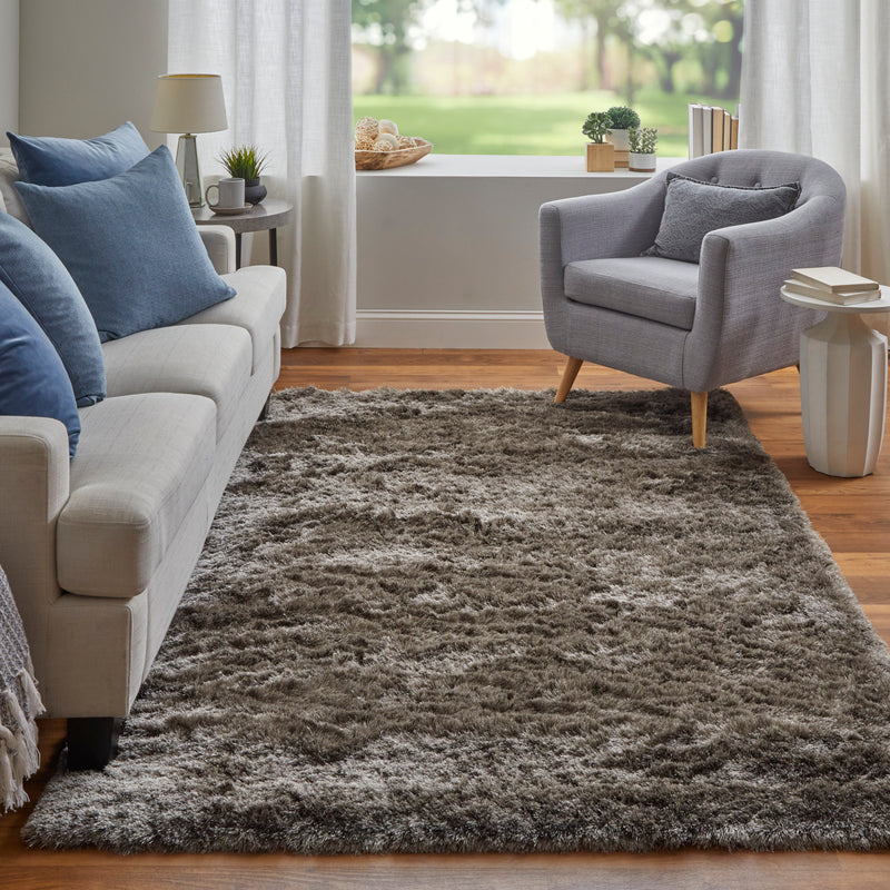 Indochine Modern Solid, Gray/Black